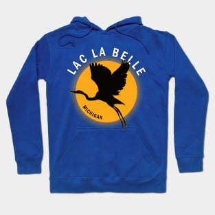 Lac La Belle in Michigan Heron Sunrise Hoodie